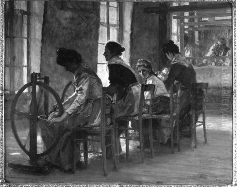 Die Weber Oil Painting by Walter Gay