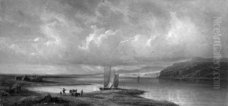 Landschaft mit See Oil Painting by Robert Kummer