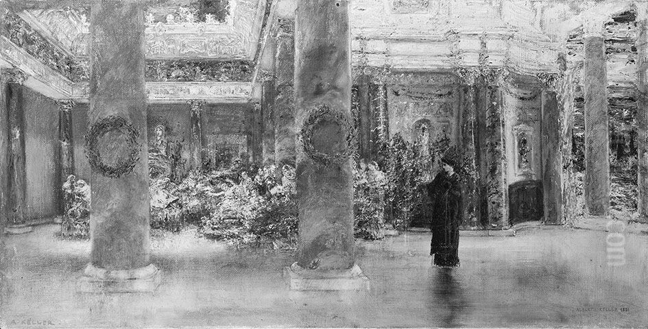 Kaiserin Faustina im Junotempel zu Praeneste Oil Painting by Albert von Keller