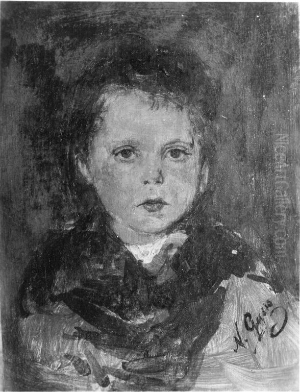 Kinderkopfchen Oil Painting by Nikolaos Gyzis