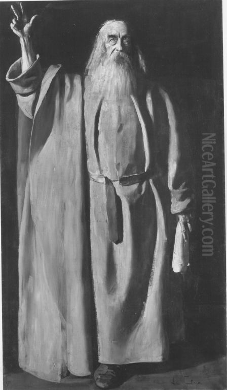 Prophet Jesaias Oil Painting by Leo Samberger