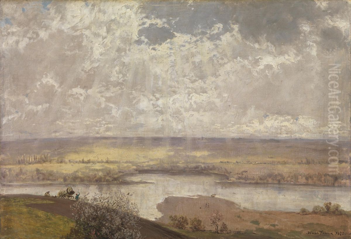 Mainlandschaft Oil Painting by Hans Thoma