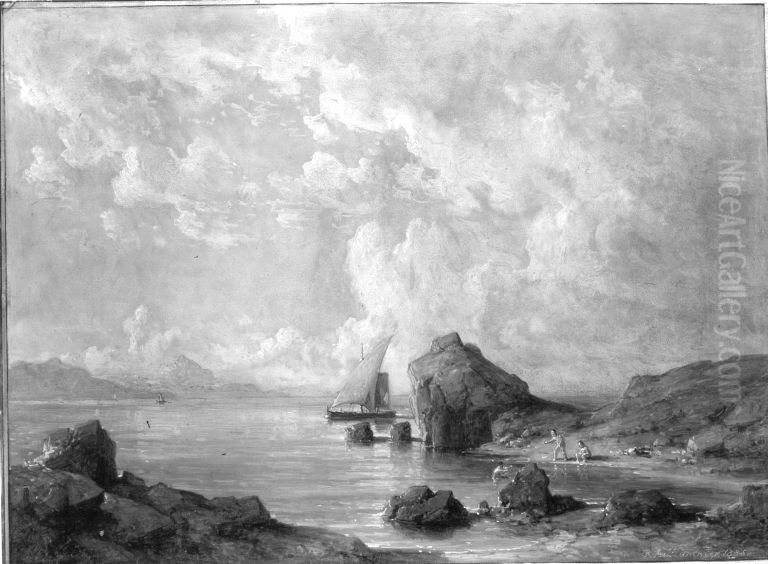 Seestrand Oil Painting by Robert Kummer