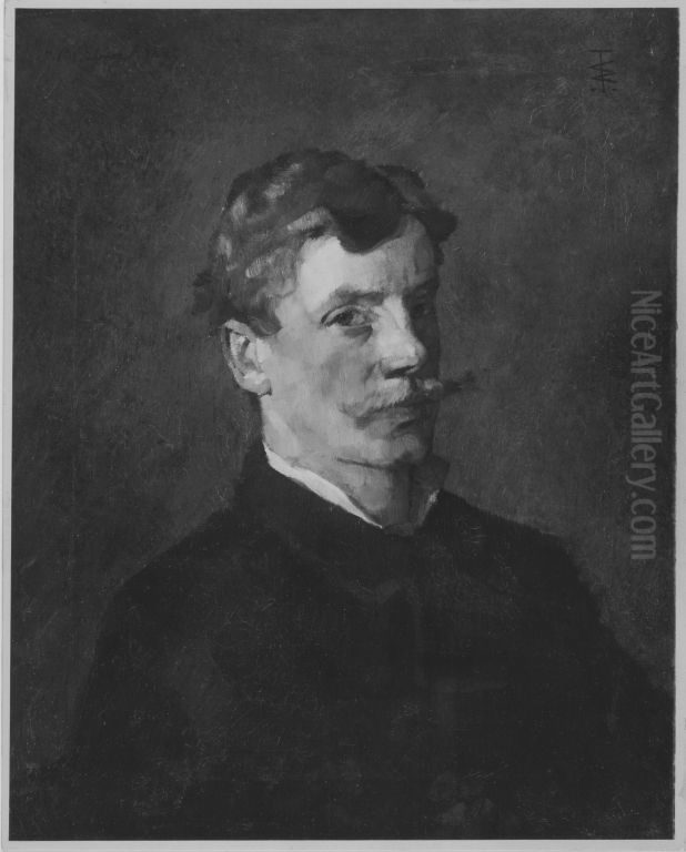 Selbstbildnis Oil Painting by Wilhelm Heinrich Trutbner