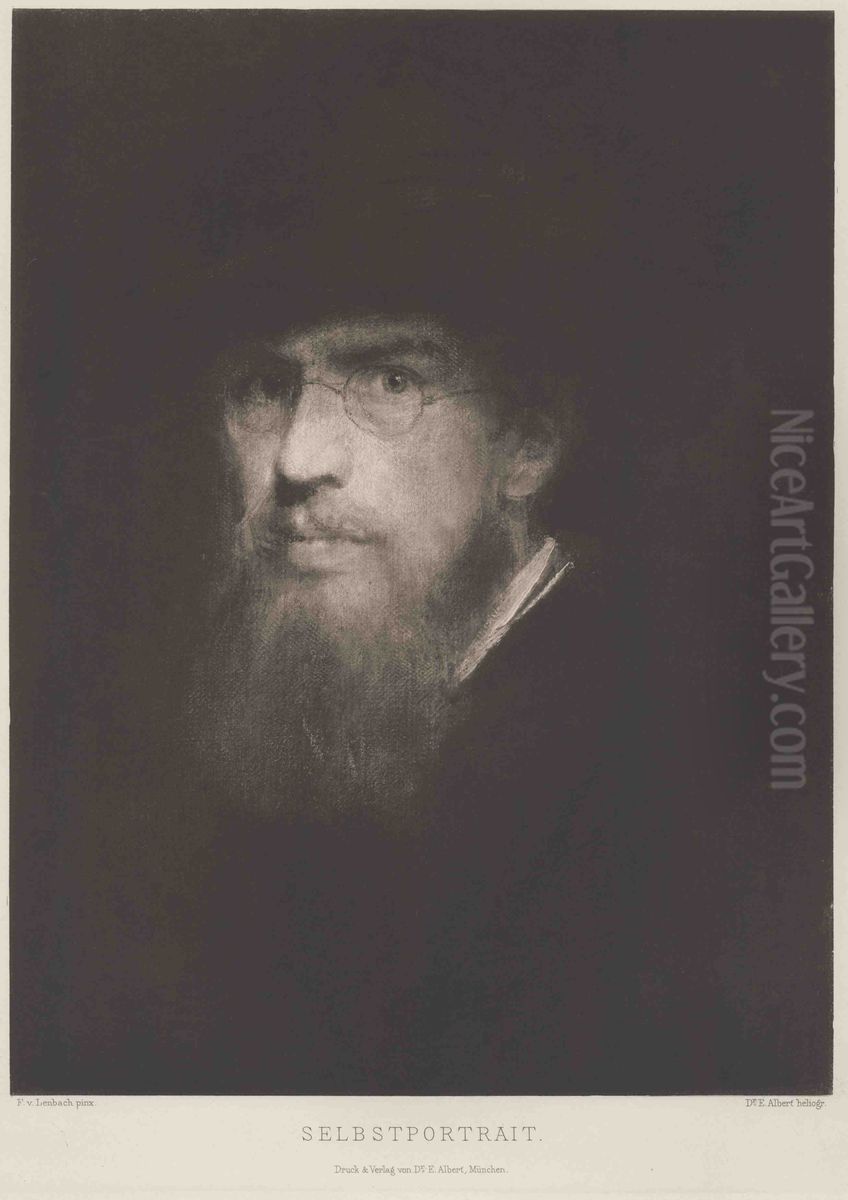 Selbstportrat Oil Painting by Lenbach Franz Von