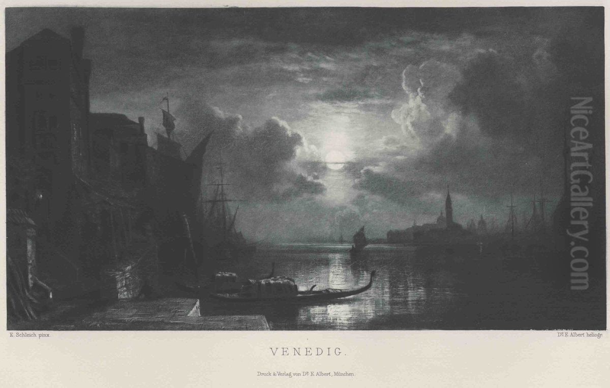 Venedig Oil Painting by Eduard Schleich the Elder