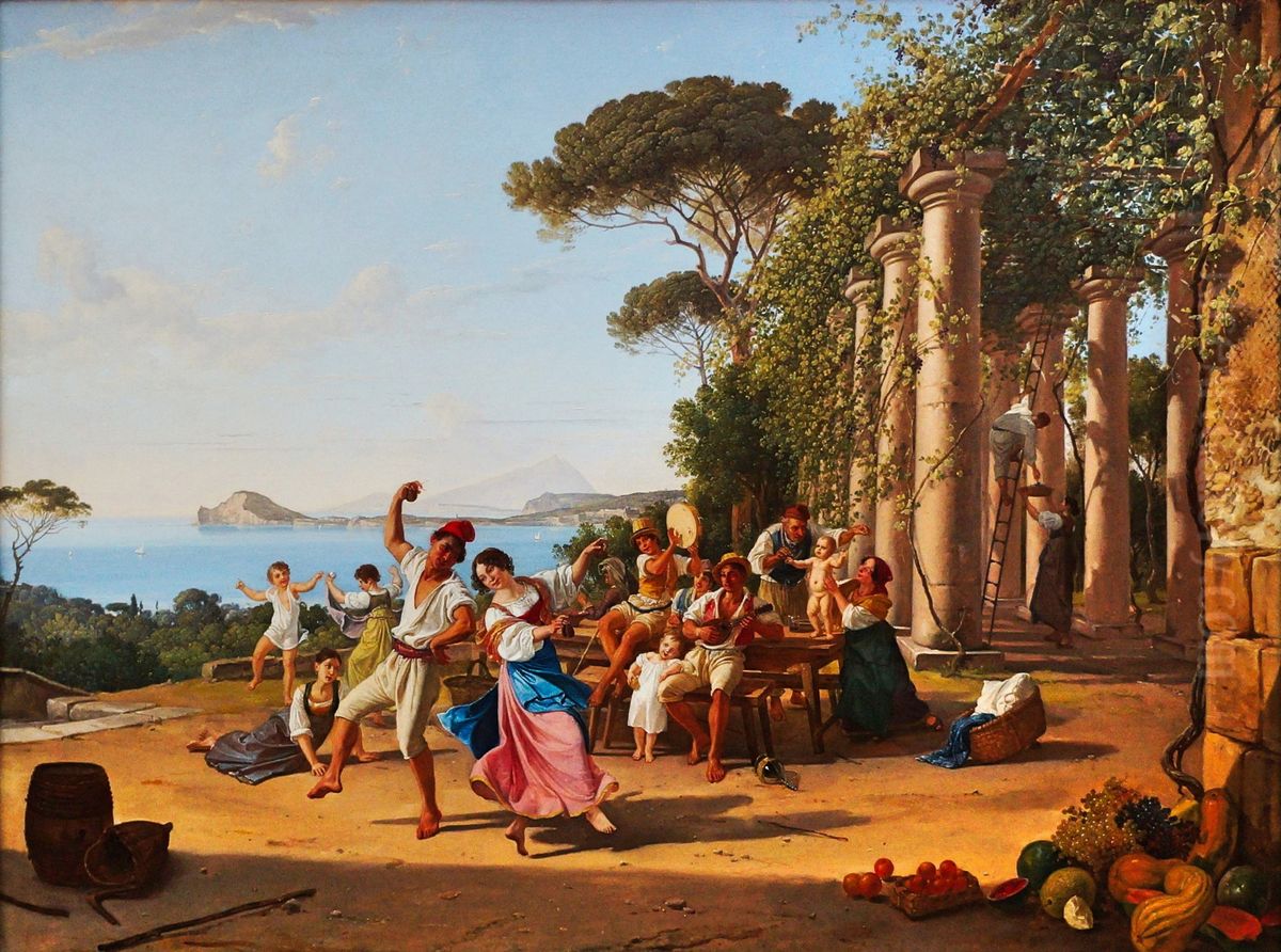 Fete champetre dans les environs de Naples Oil Painting by Franz Ludwig Catel