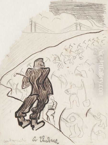 Le Contremaitre Oil Painting by Auguste Chabaud