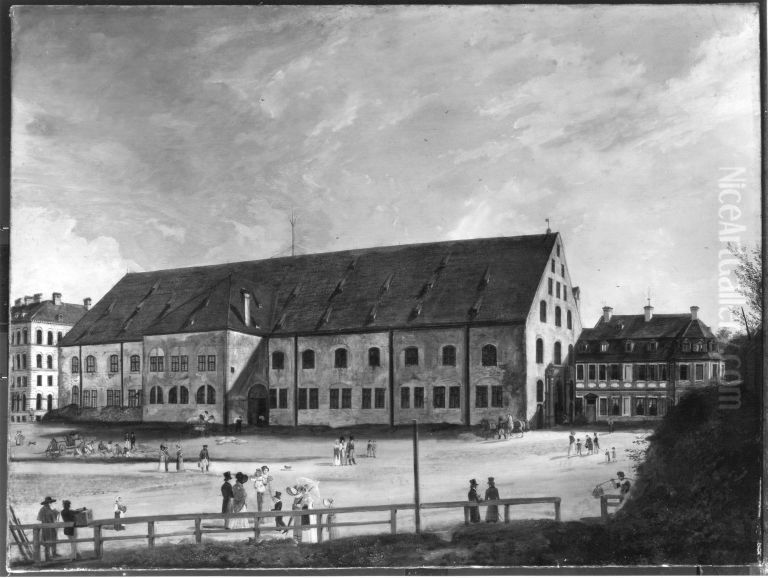 Die Alte Reitschule im Jahr 1821 Oil Painting by Domenico Quaglio the Younger