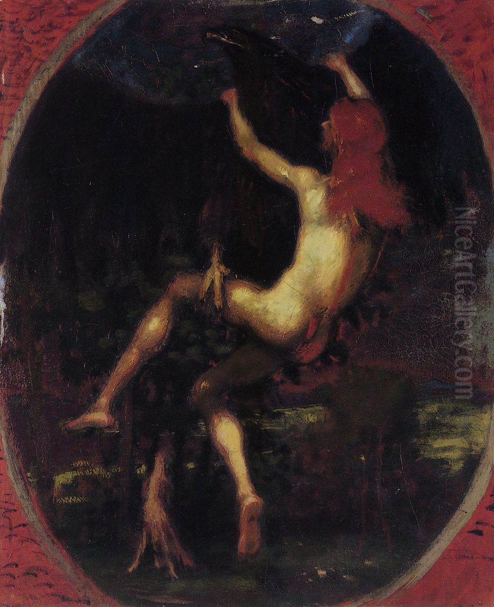 Die Entfuhrung des Ganymed Oil Painting by Hans von Marees