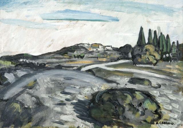 Paysage, Les Brusses Oil Painting by Auguste Chabaud