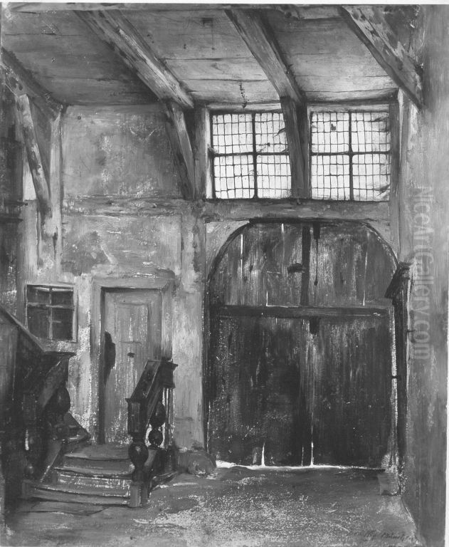 Diele in Hildesheim Oil Painting by Ludwig Von Lofftz