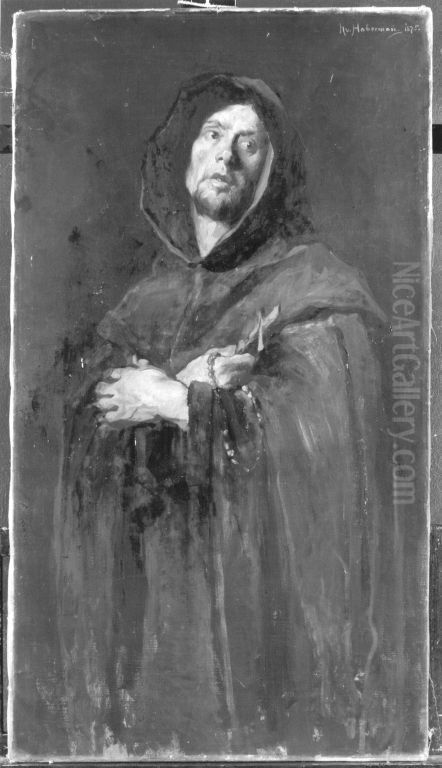 Ein Monch Oil Painting by Hugo von Habermann