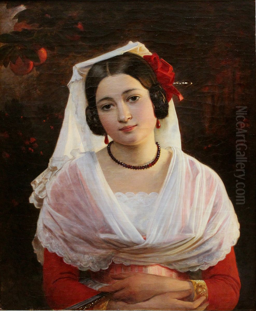 Felice Berardi aus Albano Oil Painting by August Riedel