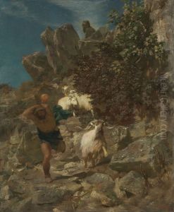Pan terrifies a shepherd