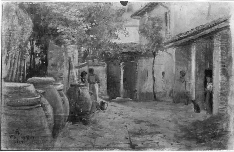 San Leonardo in Florenz Oil Painting by Albert Lang