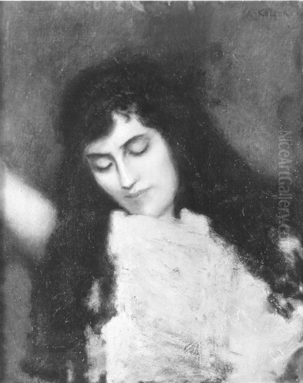 Somnambule Oil Painting by Albert von Keller