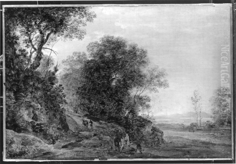 Wald- und Flusslandschaft Oil Painting by Johann Georg von Dillis