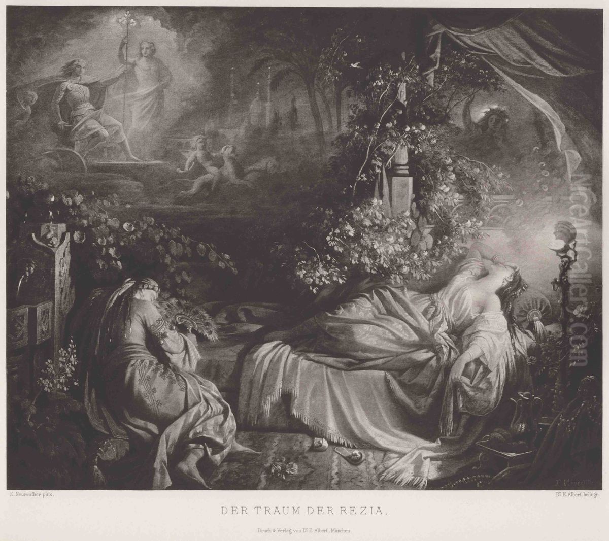 Der Traum der Rezia Oil Painting by Eugen Neureuther