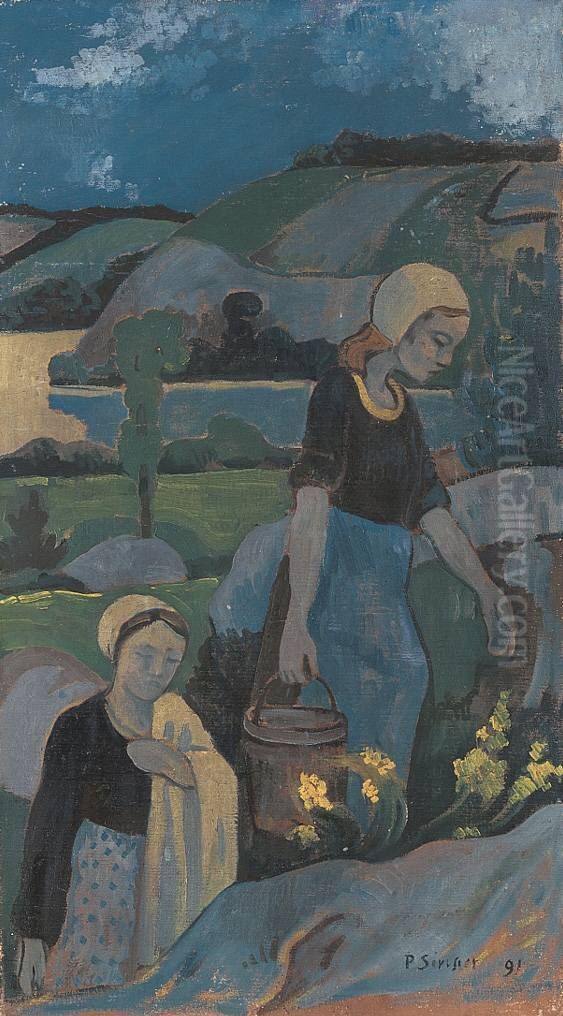 Die Wascherinnen Oil Painting by Paul Serusier