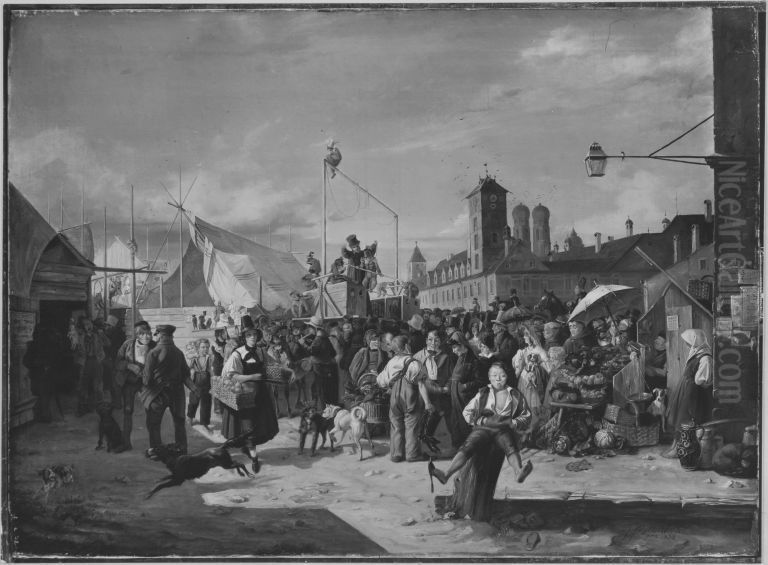 Dult in Munchen Oil Painting by Friedrich Anton Wyttenbach
