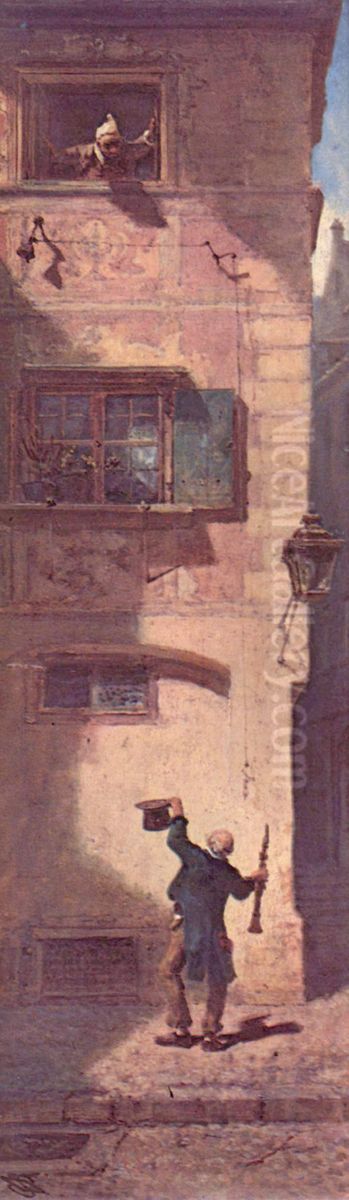 Der Bettelmusikant Oil Painting by Carl Spitzweg
