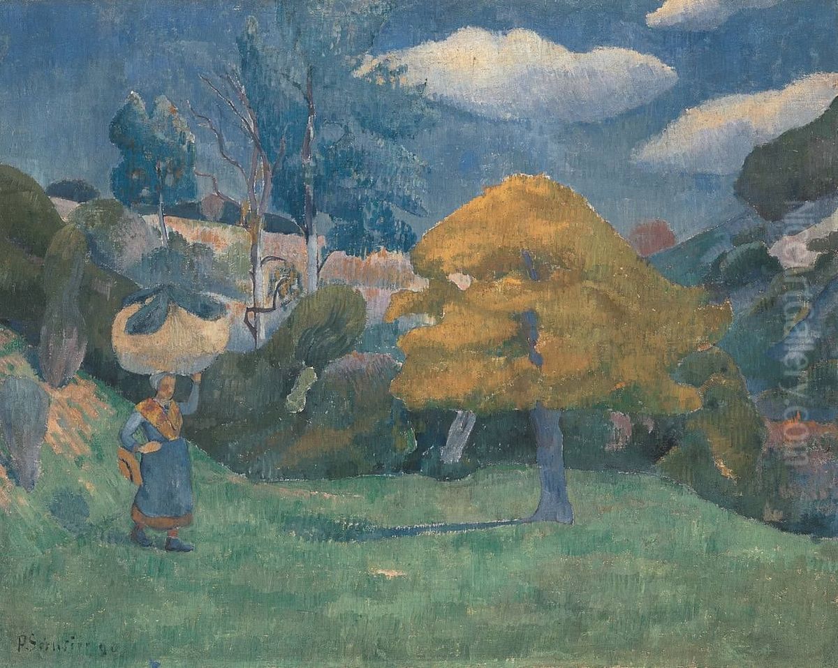 Bretonin auf dem Weg zum Waschplatz Oil Painting by Paul Serusier
