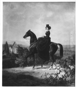 Caroline Grafin Waldbott von Bassenheim zu Pferd