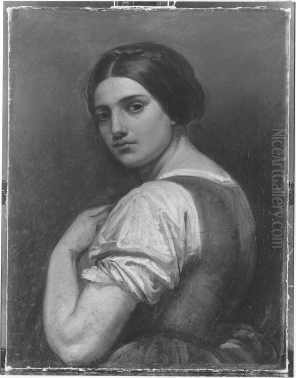 Bildnis einer jungen Frau Oil Painting by Carl Rahl