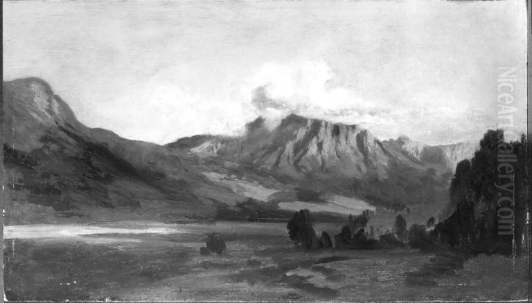 Berglandschaft Oil Painting by Adolf Heinrich Lier