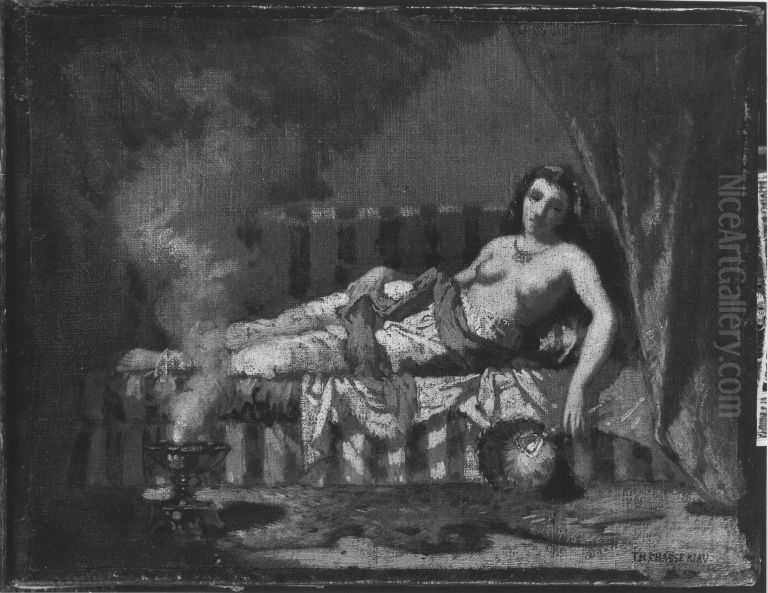 Odaliske Oil Painting by Thomas Couture