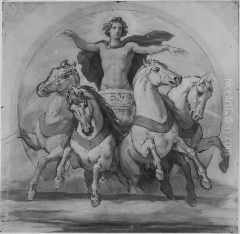 Helios mit dem Rossegespann Oil Painting by Moritz von Schwind