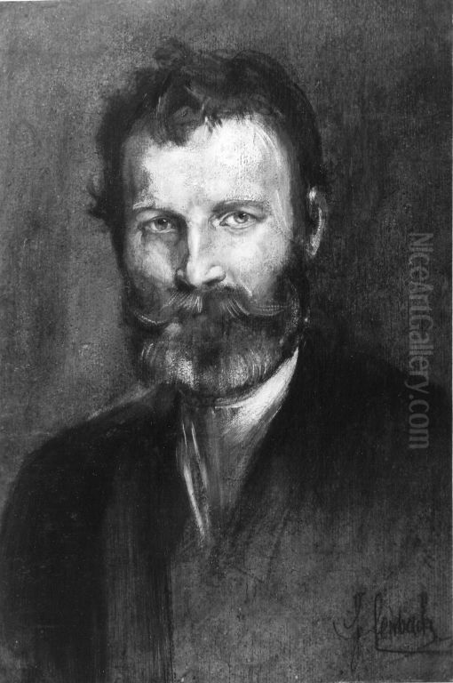 Franz von Defregger Oil Painting by Lenbach Franz Von
