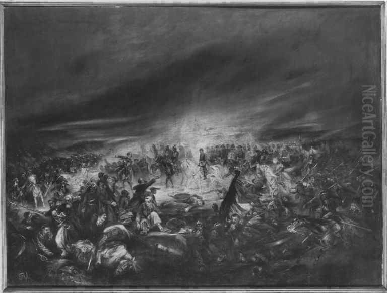 Schlacht bei Sedan Oil Painting by Fritz von Uhde