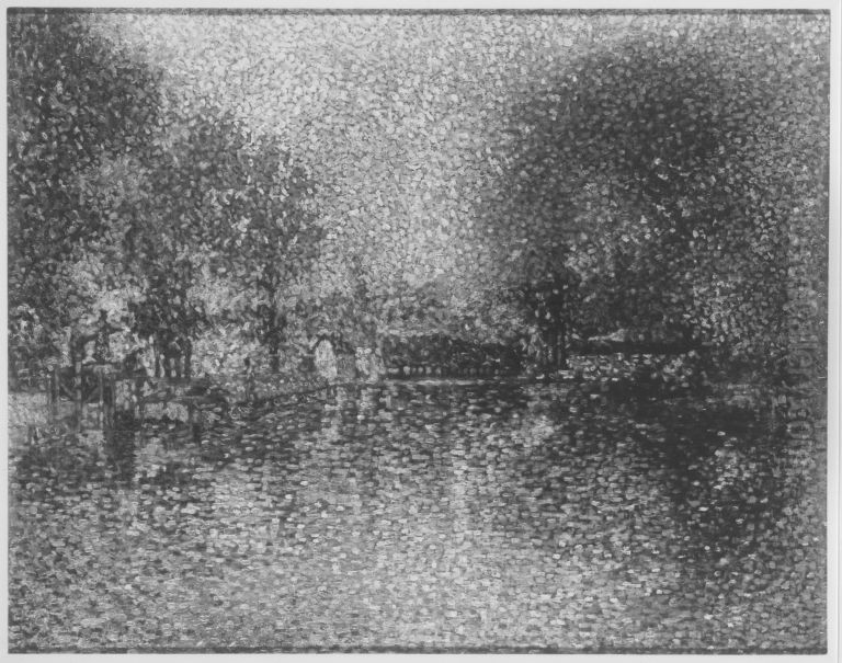 Seinelandschaft (Samois) Oil Painting by Paul Signac