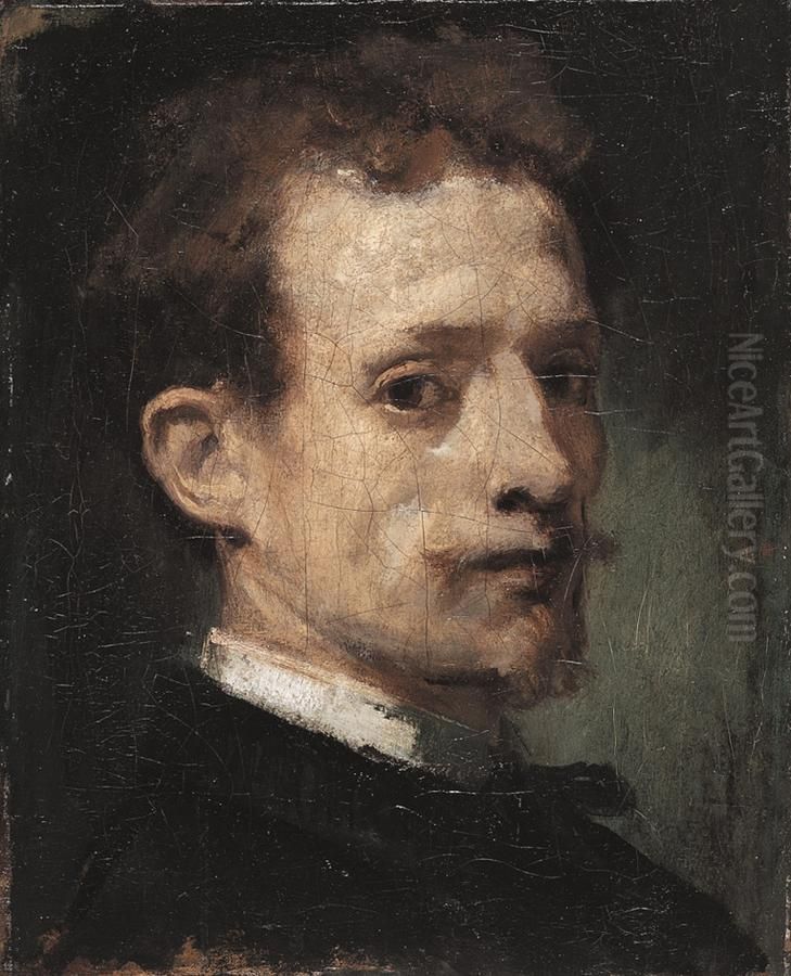 Self-portrait Oil Painting by Hans von Marees