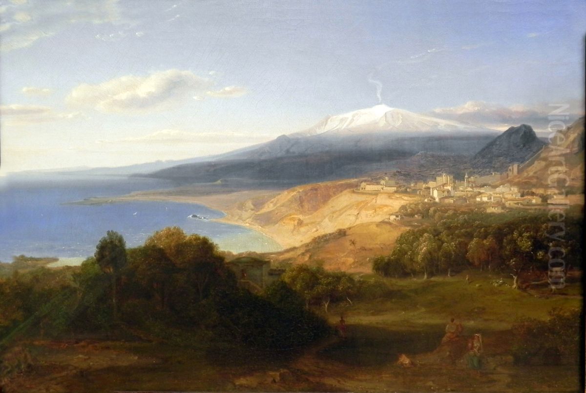 Taormina con l'Aetna Oil Painting by Carl Rottmann