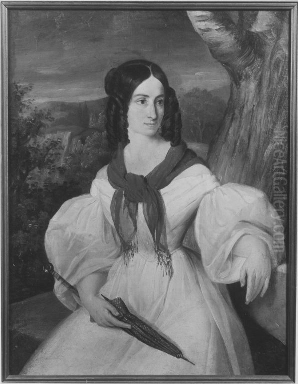Therese Honig, geb. von Puffer Oil Painting by Moritz von Schwind