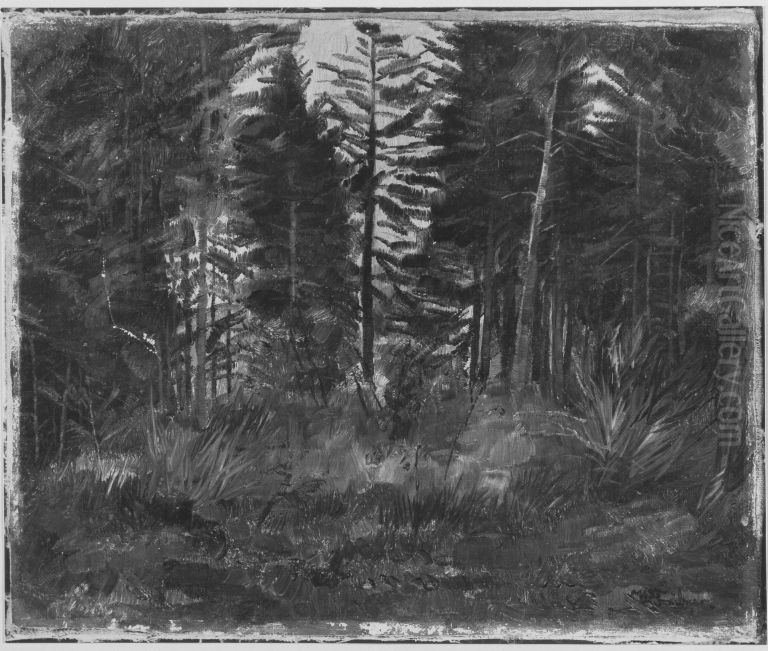 Waldinneres (Fohren) Oil Painting by Wilhelm Heinrich Trutbner