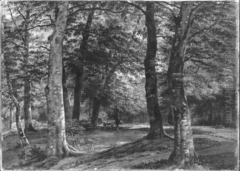 Waldweg mit Jager Oil Painting by Wilhelm von Kobell (1766-1853)