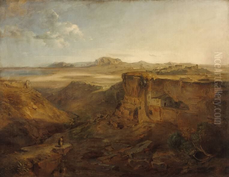 Sikyon mit Korinth Oil Painting by Carl Rottmann