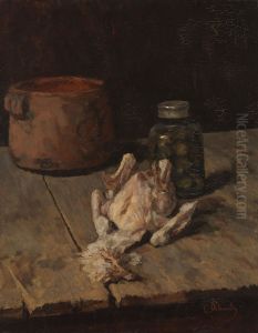 Still-life with plucked chicken