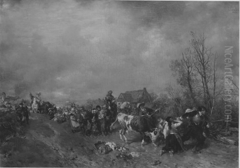 Plunderung im Dreissigjahrigen Krieg Oil Painting by Wilhelm Von Diez