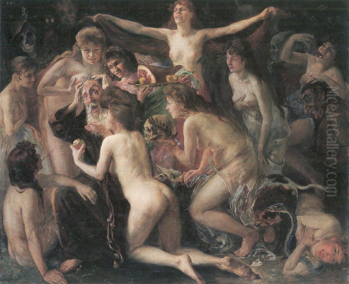 Die Versuchung des hl. Antonius Oil Painting by Lovis (Franz Heinrich Louis) Corinth