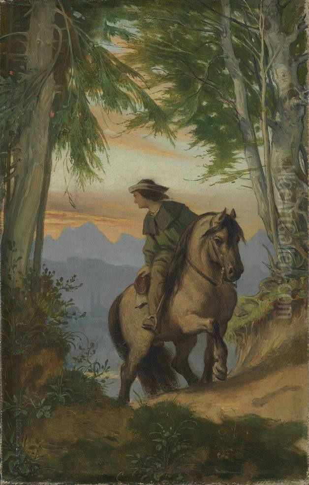 Abschied vom Tal Oil Painting by Moritz von Schwind