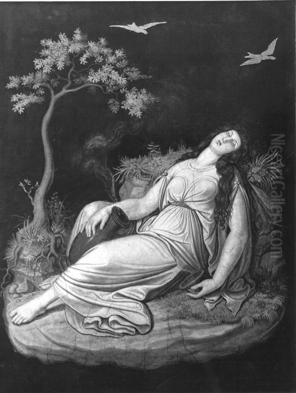 Psyche schlafend Oil Painting by Wilhelm von Kaulbach