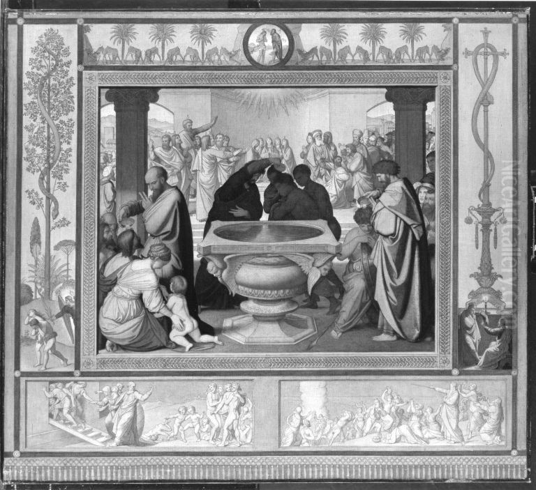 Das Sakrament der Taufe (aus dem Zyklus der Sieben Sakramente) Oil Painting by Johann Friedrich Overbeck