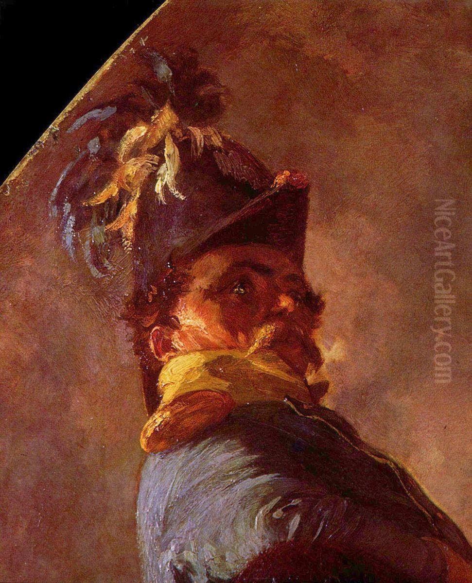 Blucher und Wellington bei Belle Alliance Oil Painting by Adolph von Menzel