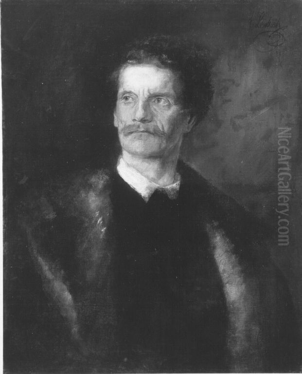 Carl Theodor von Piloty Oil Painting by Lenbach Franz Von