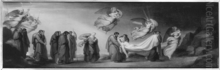Grablegung Christi Oil Painting by Robert Von Langer